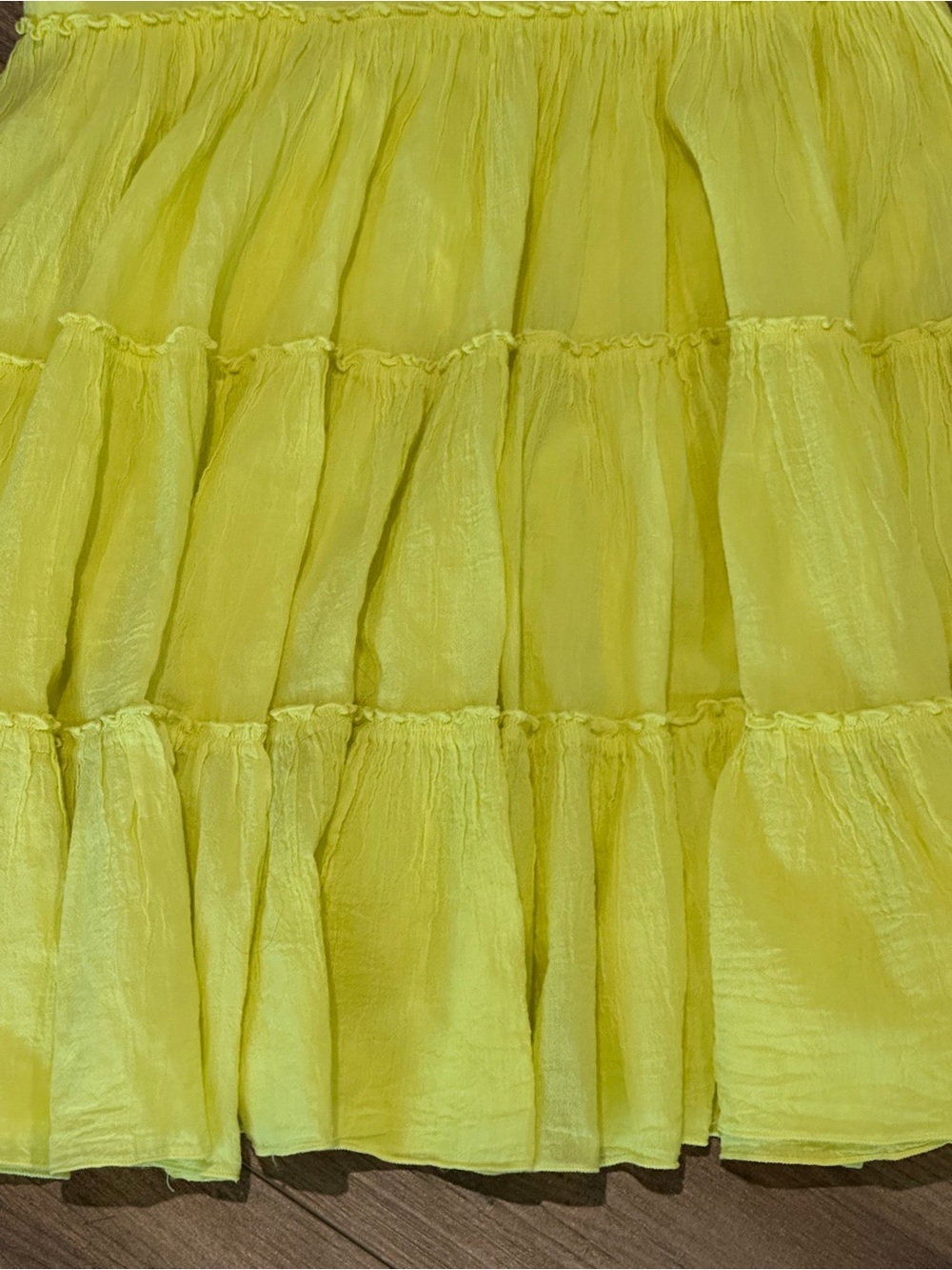 NWT! Anthropologie Devotion Semele Mini Yellow Tiered Dress Size Medium - Picture 6 of 13